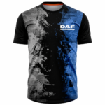 DAF Sports Round Neck Jersey Black Blue Gray