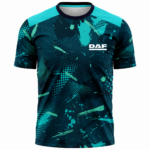 DAF Sports Round Neck Jersey Dark Azure Cyan