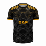 DAF Sports Round Neck Jersey Black Yellow