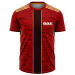 DAF Sports Round Neck Jersey Red Black
