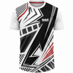 DAF Sports Round Neck Jersey Black White Red