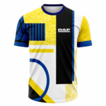 DAF Sports Round Neck Jersey White Black Yellow Blue