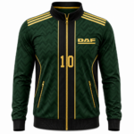 DAF Sports Jacket Dark Gray Green Gray Orange