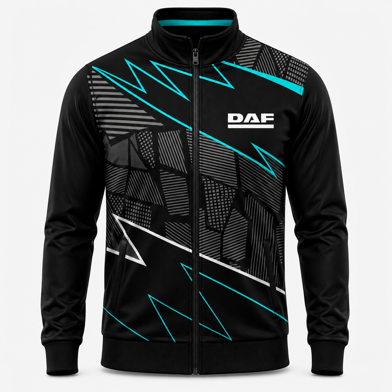 ChatGPT Image Apr 26, 2026, 12_06_54 PM DAF Sports Jacket Black Vivid Cyan - Image 1